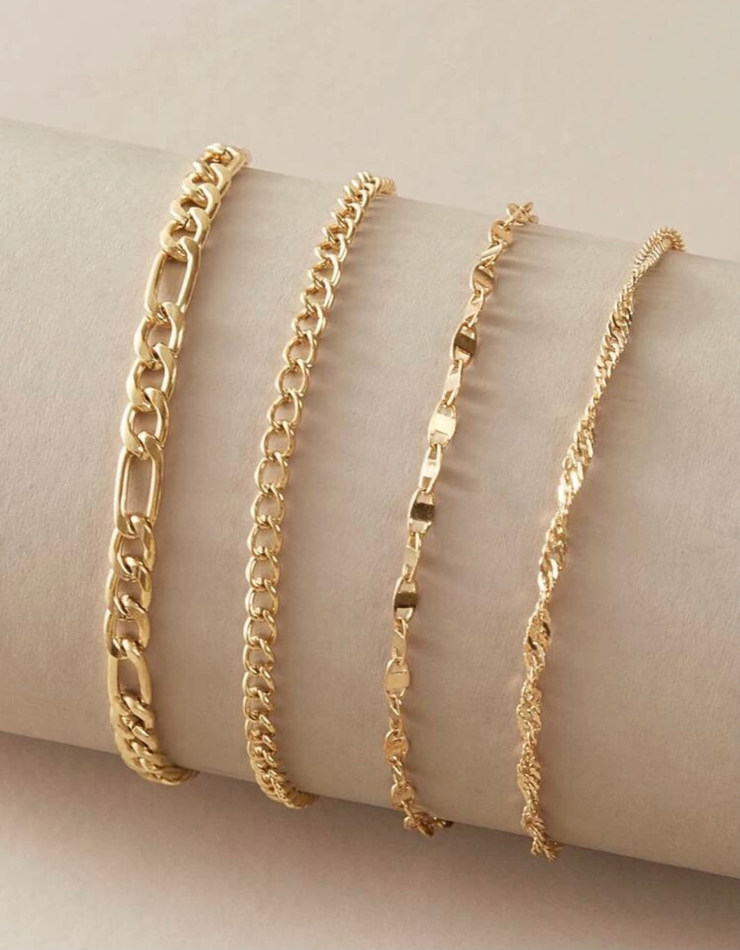 Simple Chain Anklet Set